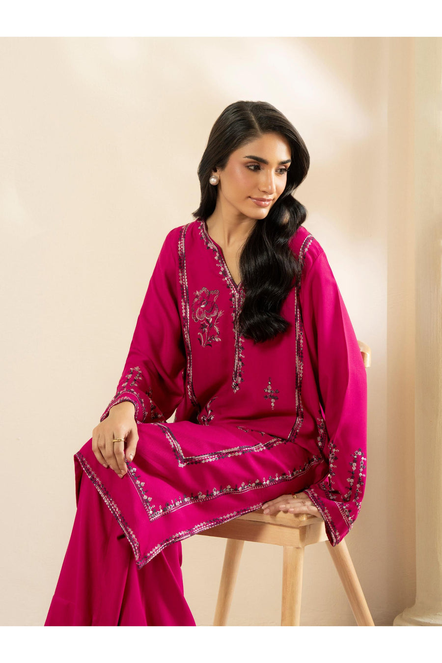 Embroidered Two-Piece Marina Suit Set