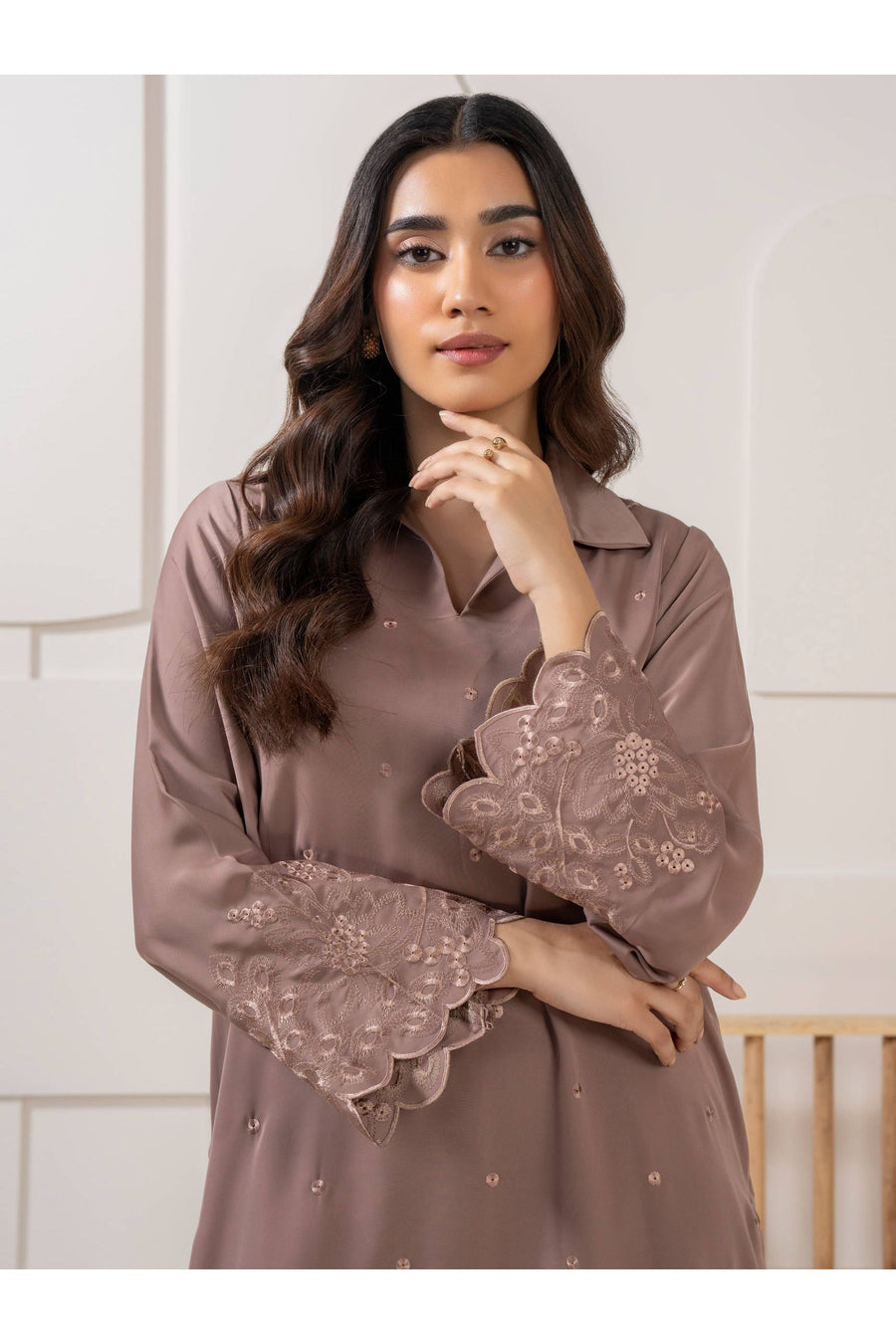 Embroidered Silk Co-Ord Set for Relaxed Days