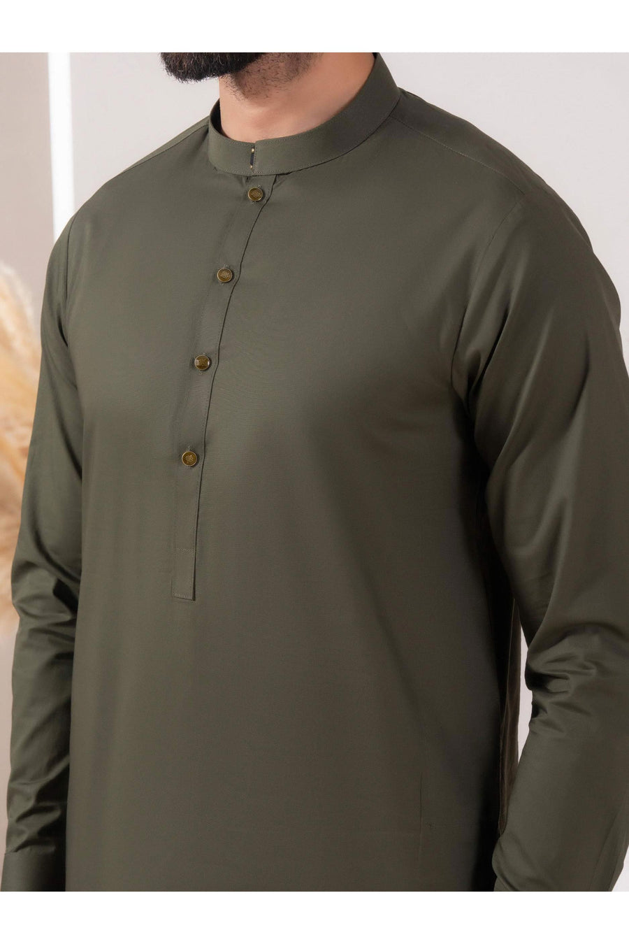 Men's Deep Green Cotton Suit For Elegant Style And Comfort