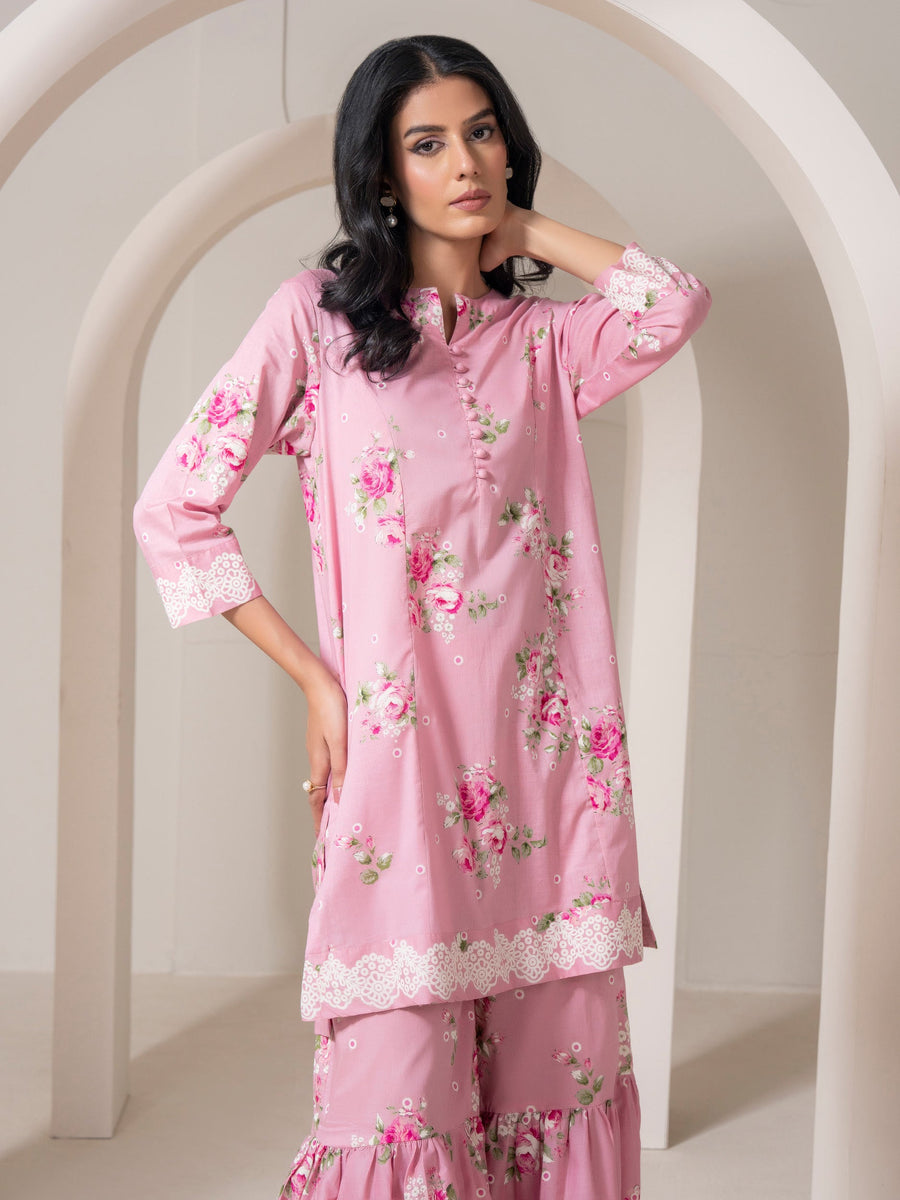2 Piece Lawn Suit-Paste-Print (Pret)