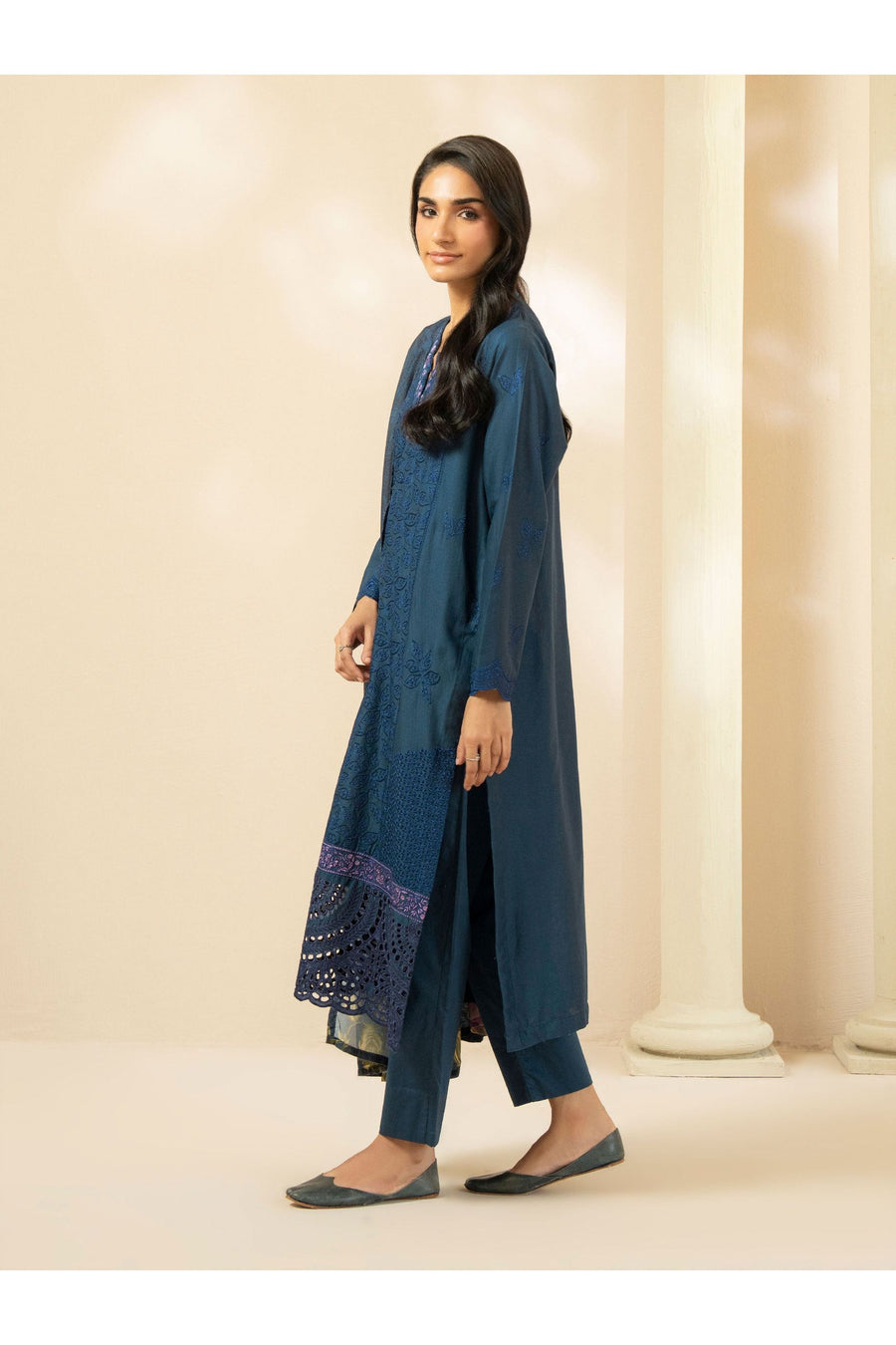 Embroidered 3 Piece Cotton Suit Set for You