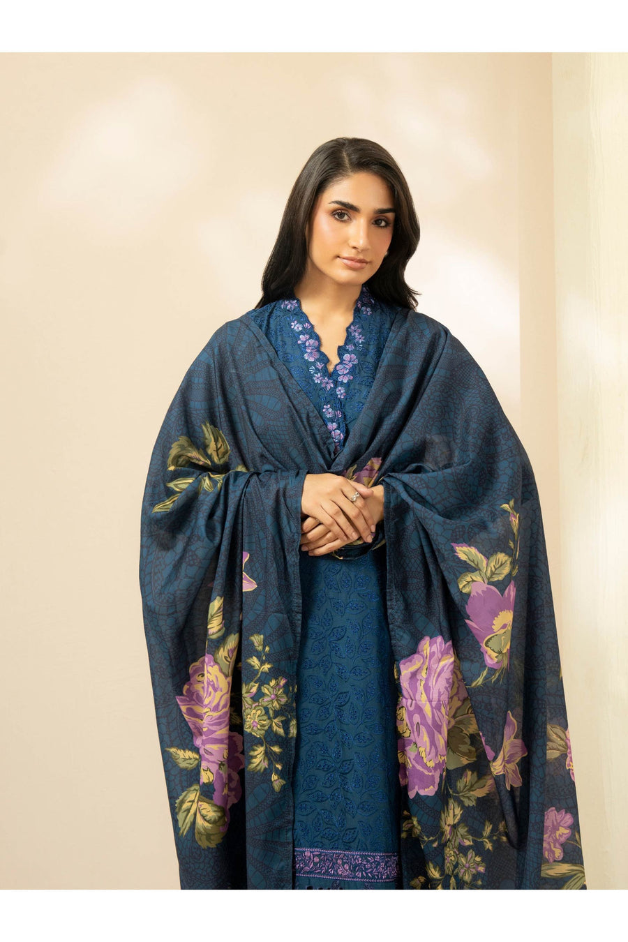 Embroidered 3 Piece Cotton Suit Set for You