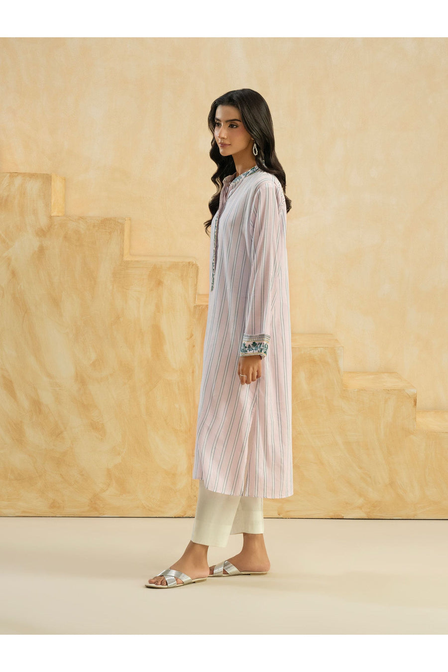 Embroidered Yarn Dyed Casual Shirt - Summer
