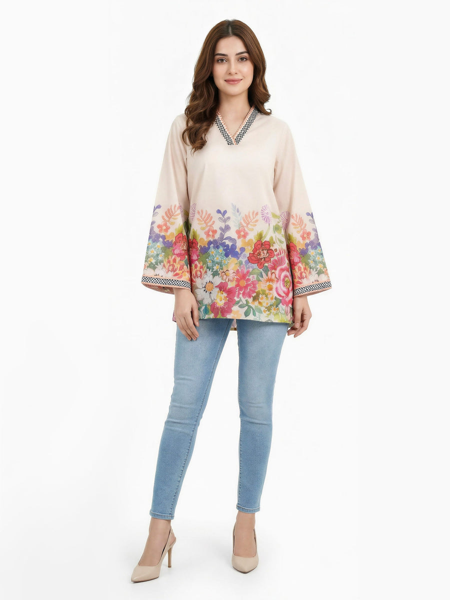 Printed Lawn Eastern Top