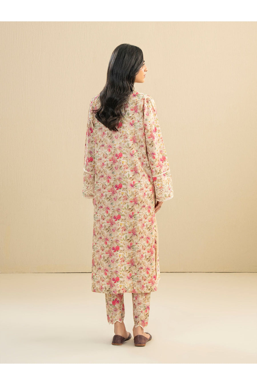 Embroidered 2 Piece Cambric Suit Set