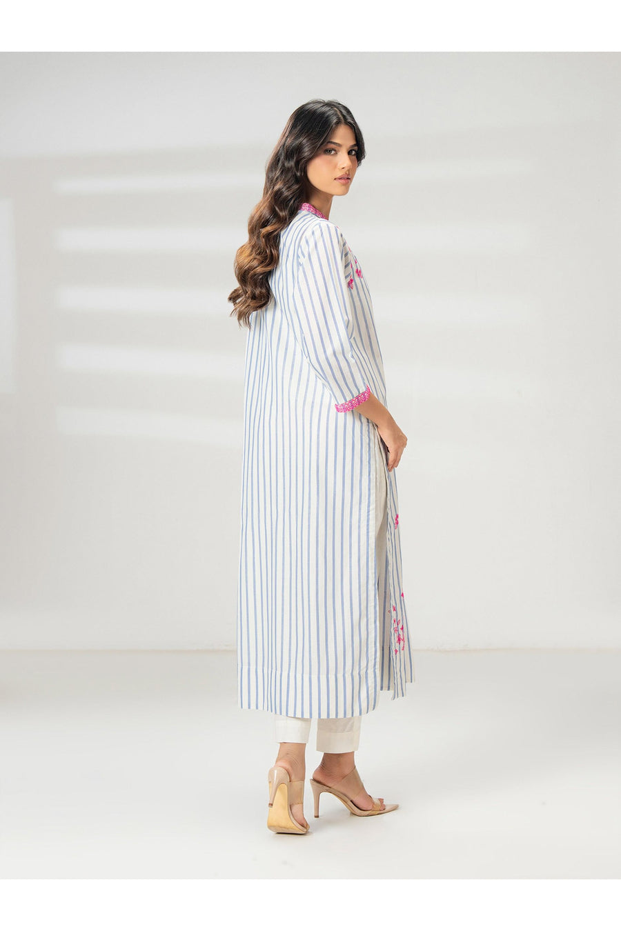 Embroidered Yarn Dyed Casual Shirt