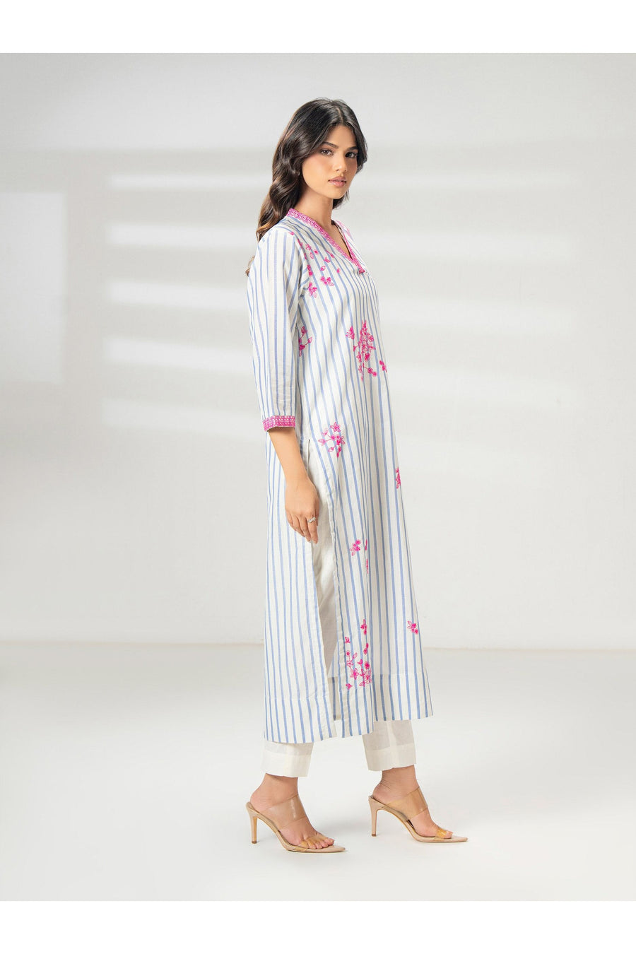 Embroidered Yarn Dyed Casual Shirt