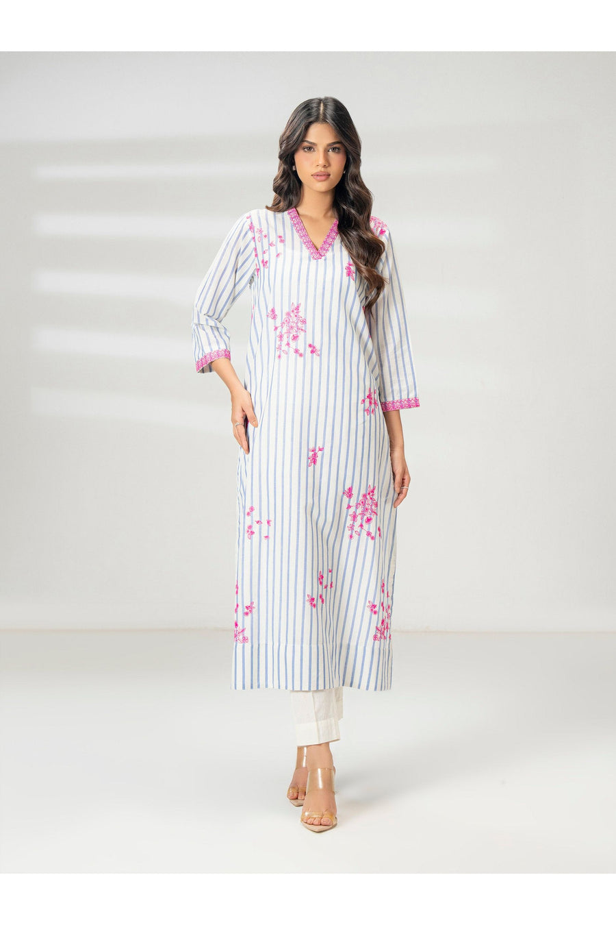 Embroidered Yarn Dyed Casual Shirt