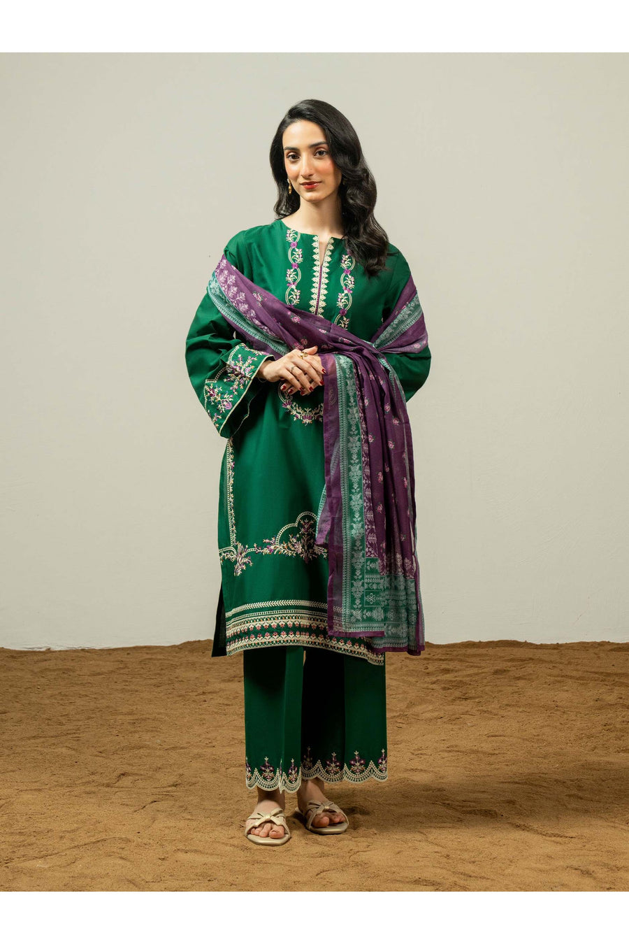 Embroidered 3-Piece Lawn Suit for Comfort
