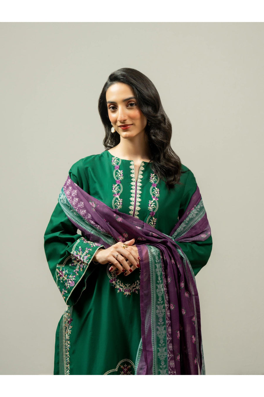 Embroidered 3-Piece Lawn Suit for Comfort