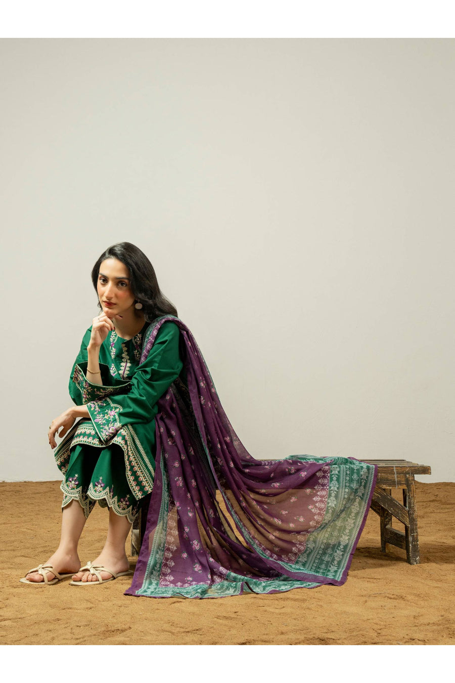 Embroidered 3-Piece Lawn Suit for Comfort