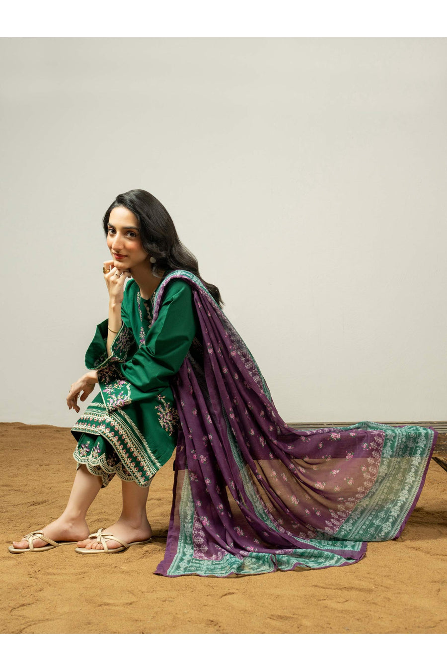 Embroidered 3-Piece Lawn Suit for Comfort