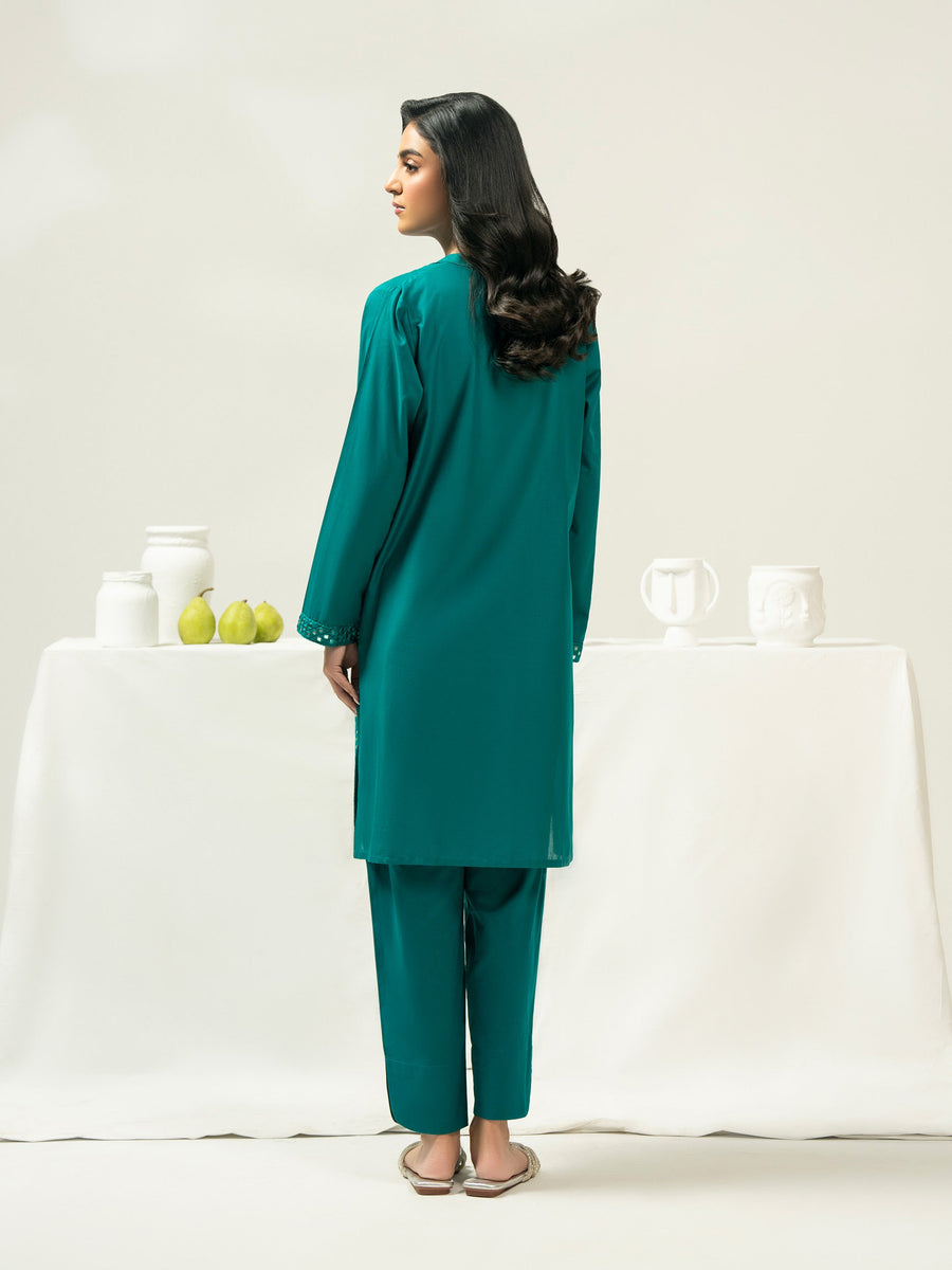 2 Piece Cambric Suit-Embroidered (Pret) - Pehnaawaa