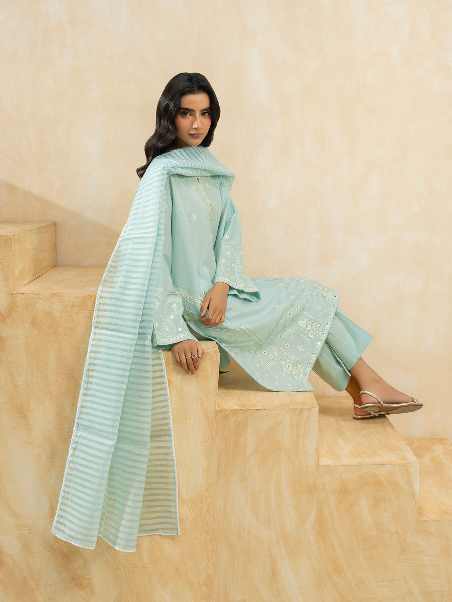 3 Piece Lawn Suit-Embroidered (Pret) - Pehnaawaa
