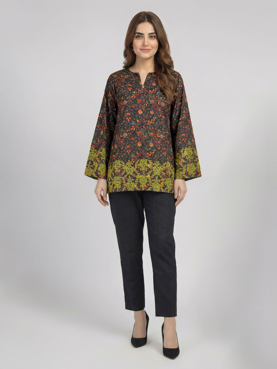 Viscose Cotton Kurti- Embroidered (Pret)