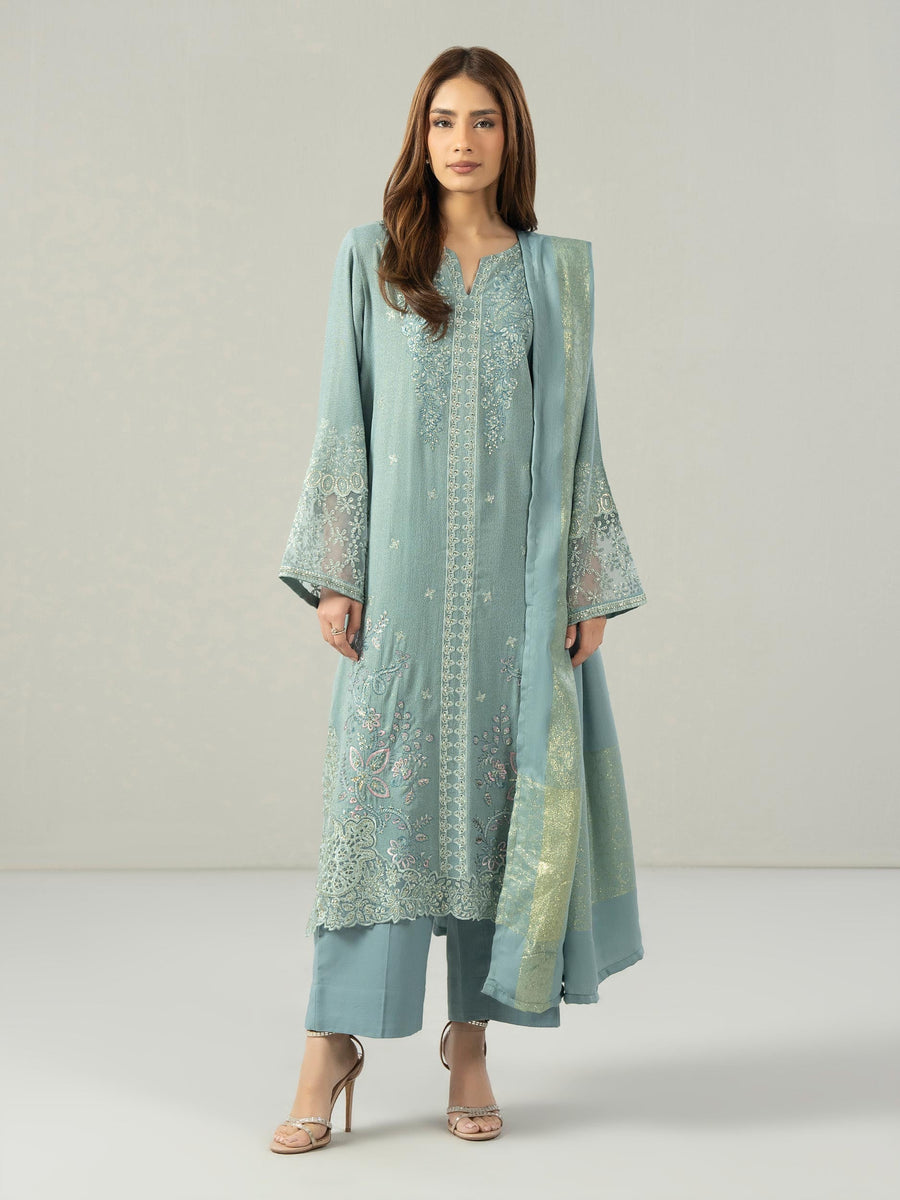3 Piece Missouri Karandi Suit-Embroidered (Pret) - Pehnaawaa