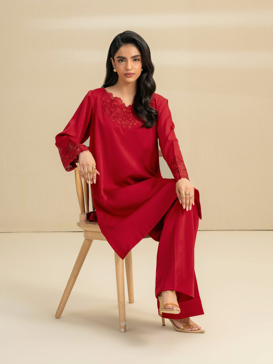 2 Piece Grip Suit-Embroidered (Pret) - Pehnaawaa