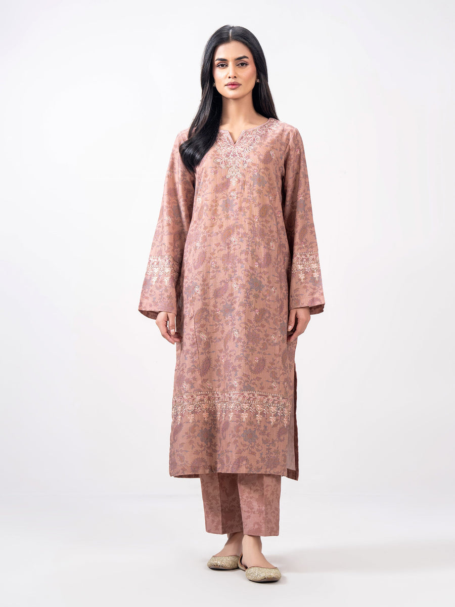 2 Piece Khaddar Suit- Embroidered (Pret) - Pehnaawaa