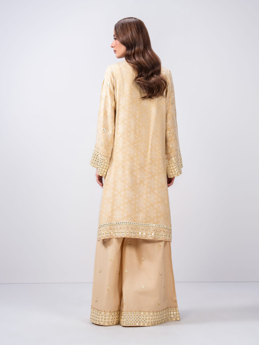 2 Piece Missouri Jacquard Suit- Embroidered (Pret) - Pehnaawaa