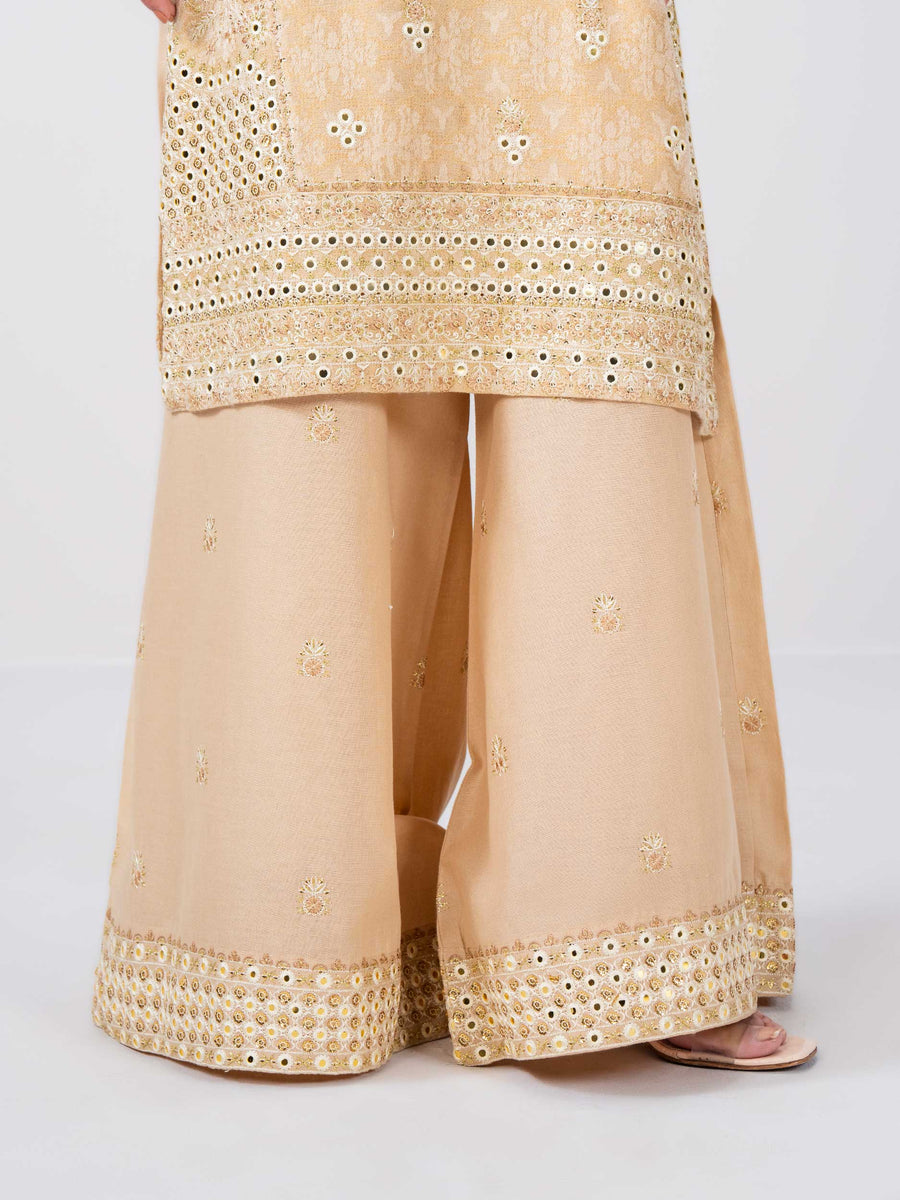 2 Piece Missouri Jacquard Suit- Embroidered (Pret) - Pehnaawaa