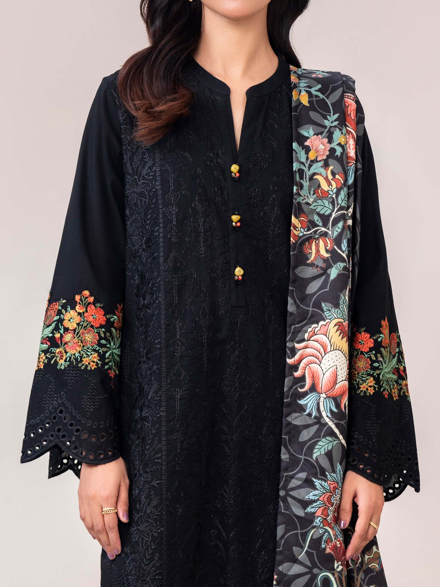 2 Piece Khaddar Suit- Embroidered (Pret) - Pehnaawaa