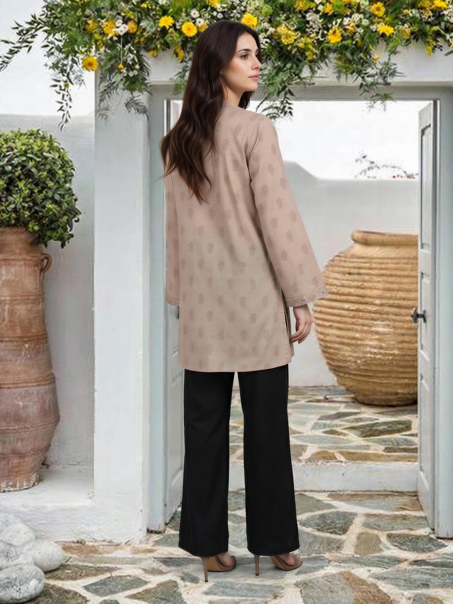Lawn Slub Kurti- Embroidered (Pret) - Pehnaawaa