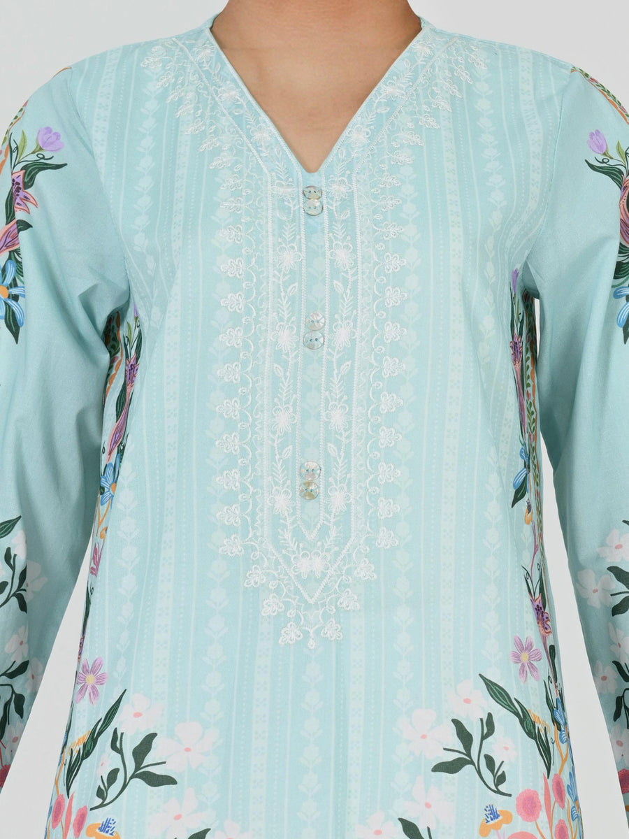 Lawn Kurti- Embroidered (Pret) - Pehnaawaa