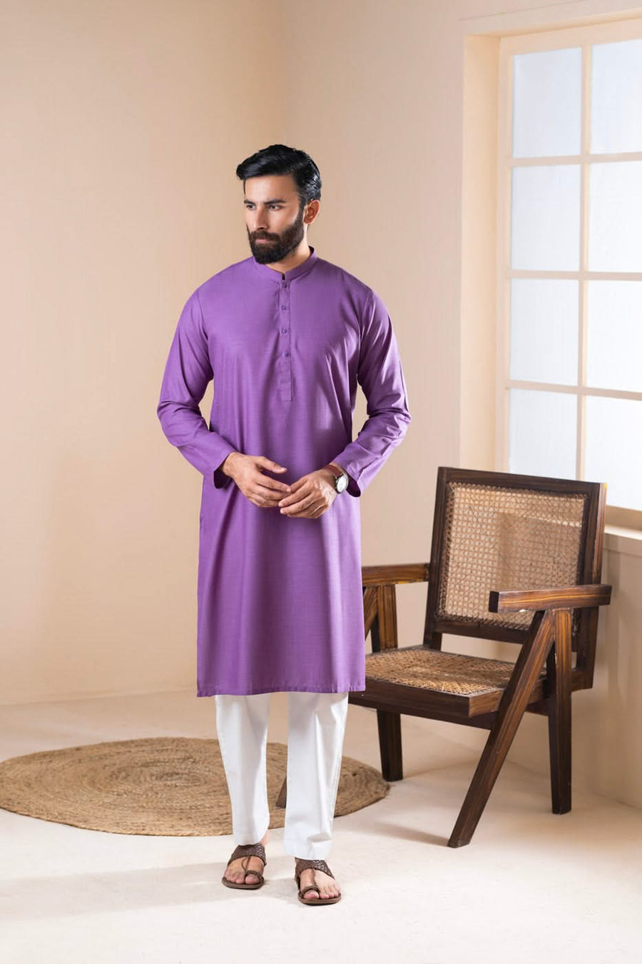 Grade A Silk Cotton Blend Kurta India - Pehnaawaa