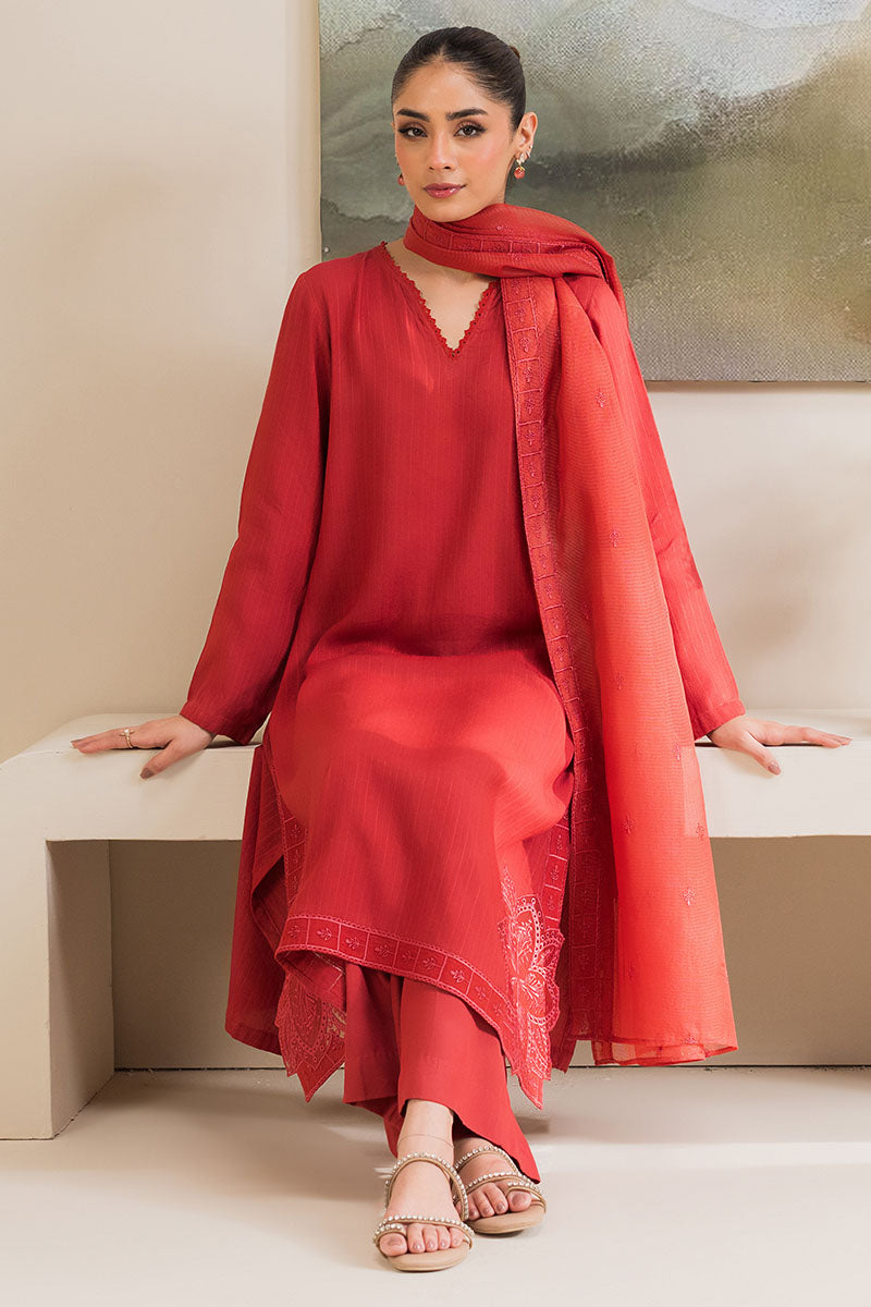 SAFFRON GOLD-2PC (SHIRT & DUPATTA) - Pehnaawaa