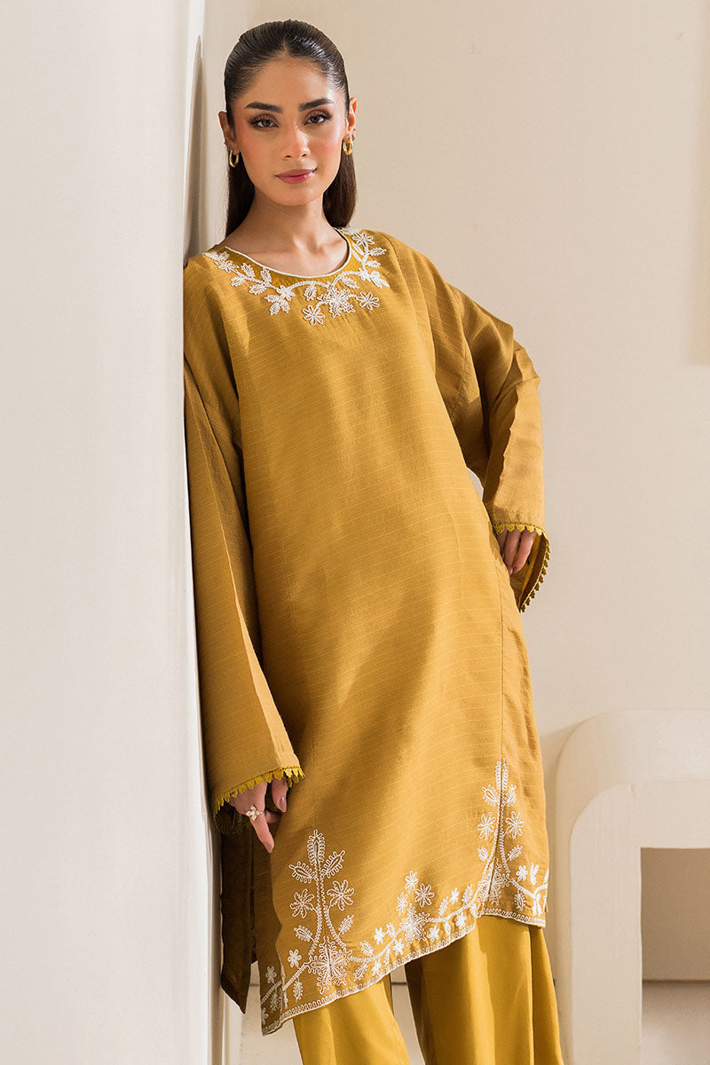 SAGE GREEN EMBROIDERED LINEN SHIRT - Pehnaawaa