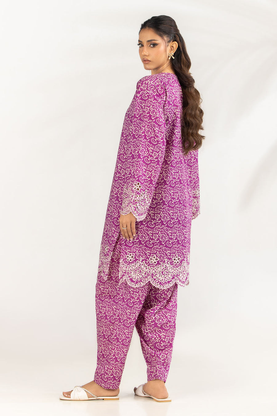 Purple Printed Summer Co-Ord Set - Pehnaawaa