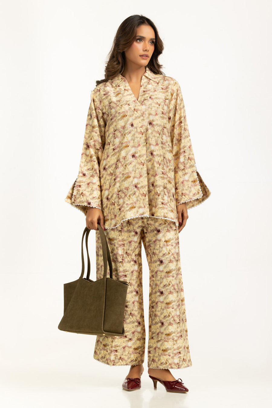 Premium Cotton-Nylon Blend Printed Co-Ord Set