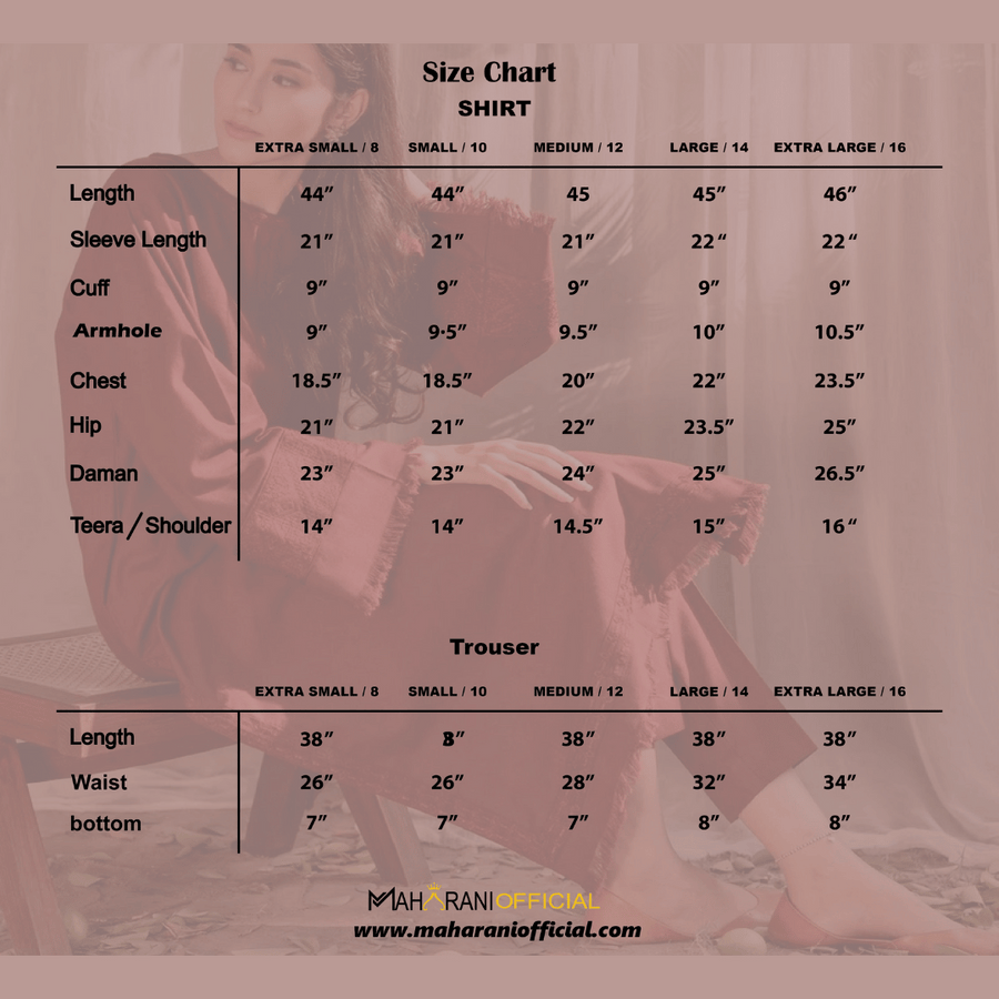 Deep Maroon – Luxury Embroidered Suit for Women