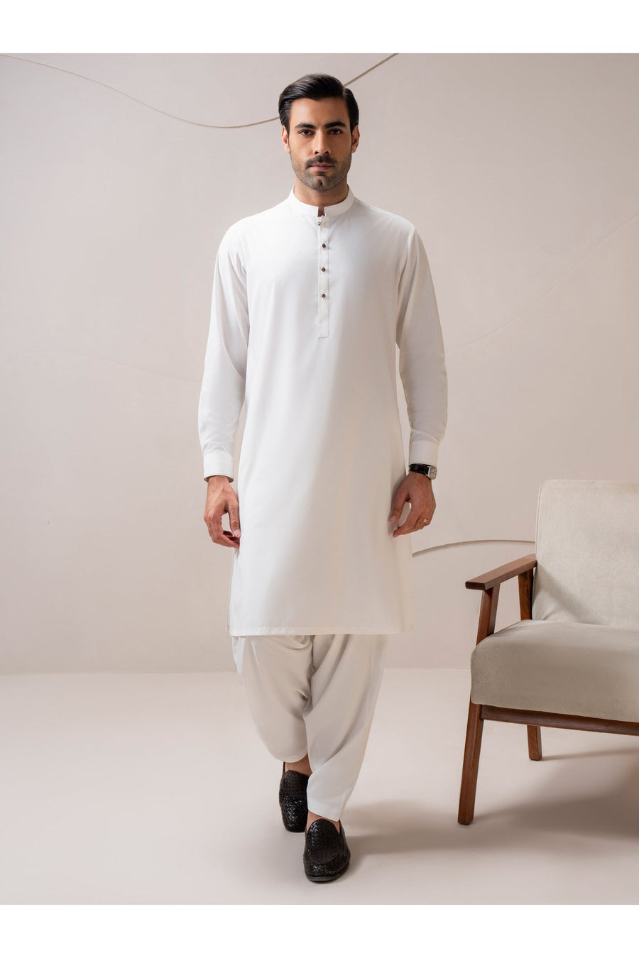 Two Piece Mens Wash And Wear Suit Effortless Style