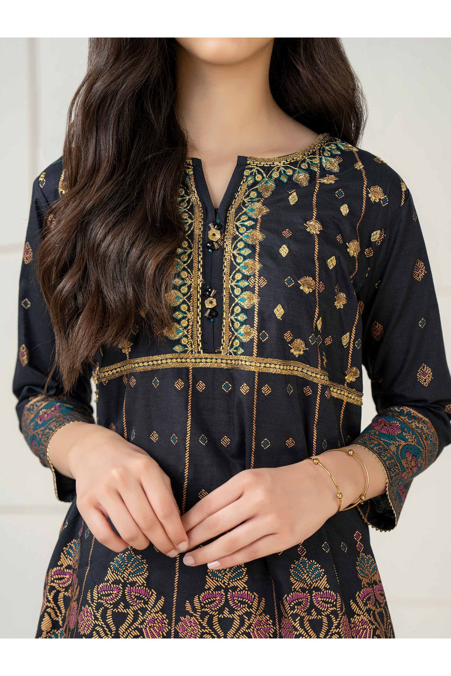 Girls Embroidered Lawn Suit Set - Pehnaawaa
