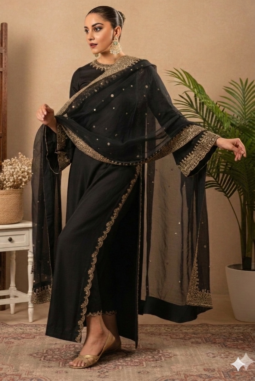 Black Pearl – 3 Piece Lawn Suit