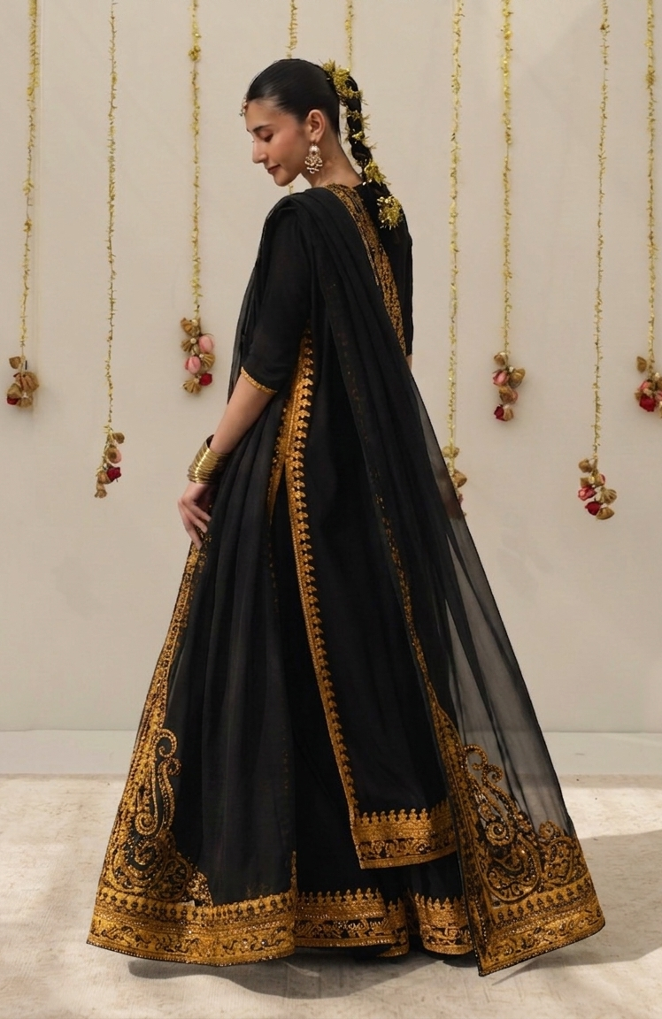 Festive-26 Zarshab Black