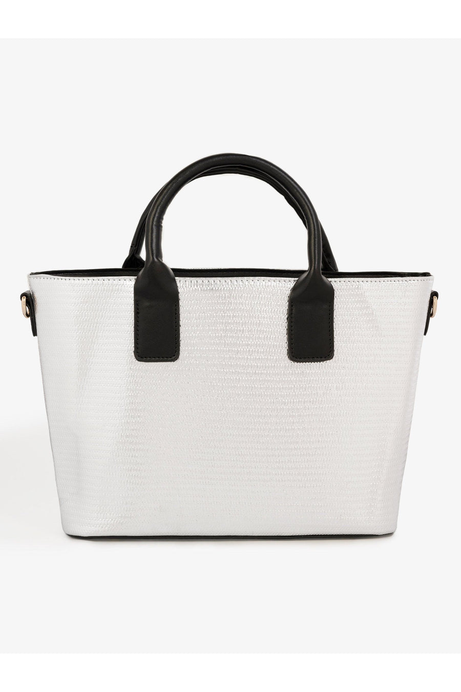 Timeless Textured Handbag With Rexine Handle For Effortless Style