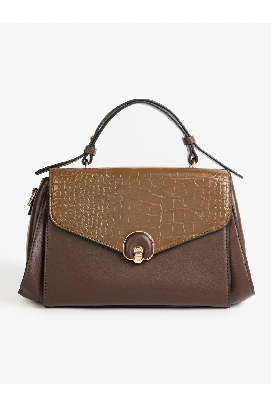Elegant Dual Tone Handbag For Everyday Use With Classic Charm