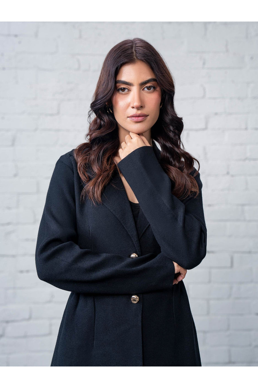 Midnight Virgin Wool Blazer 1-Piece | Tailored Oversized