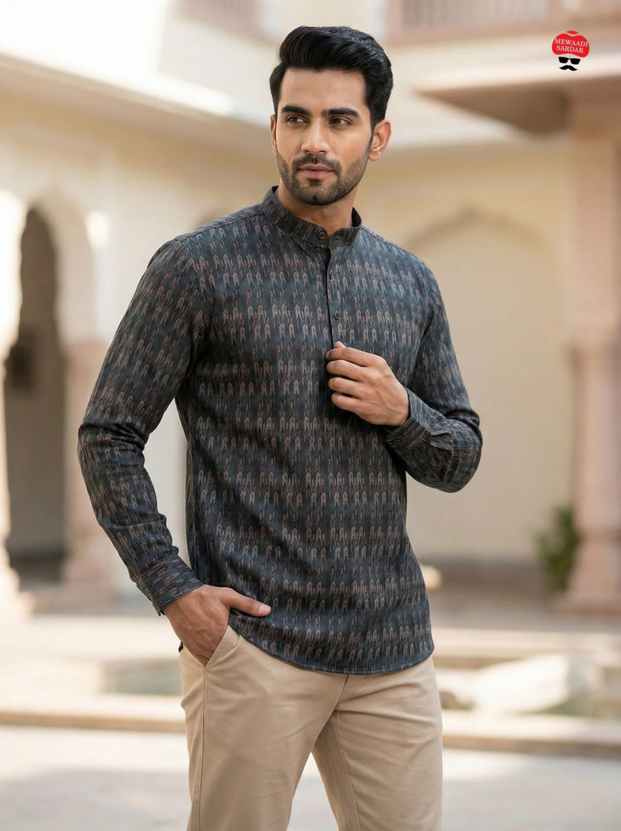 Readymade Pure Soft Linen Casual Wear Men's Short Kurta