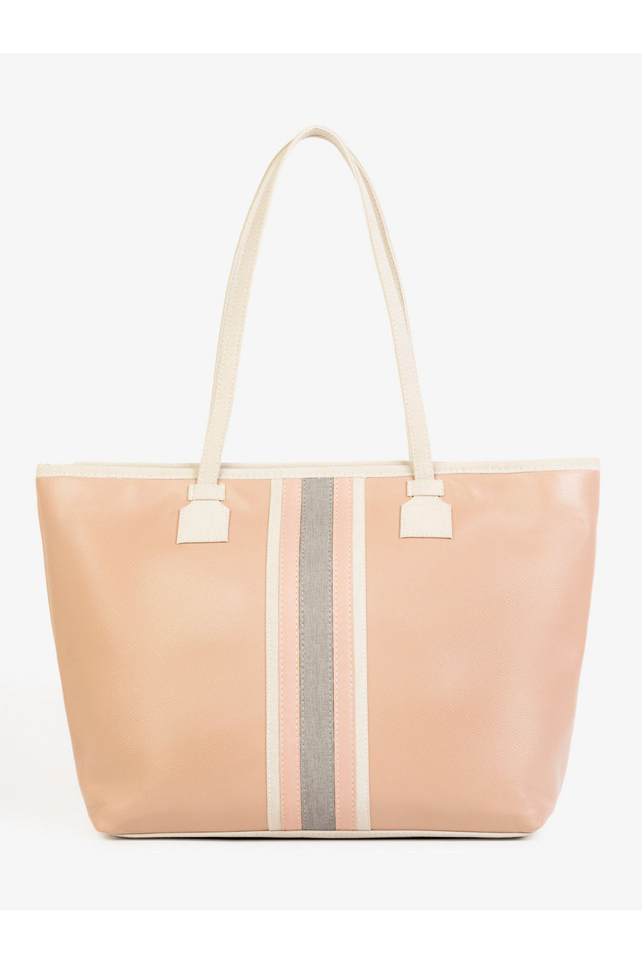 Elegant Mauve Striped Tote Bag For Everyday Style And Sophistication