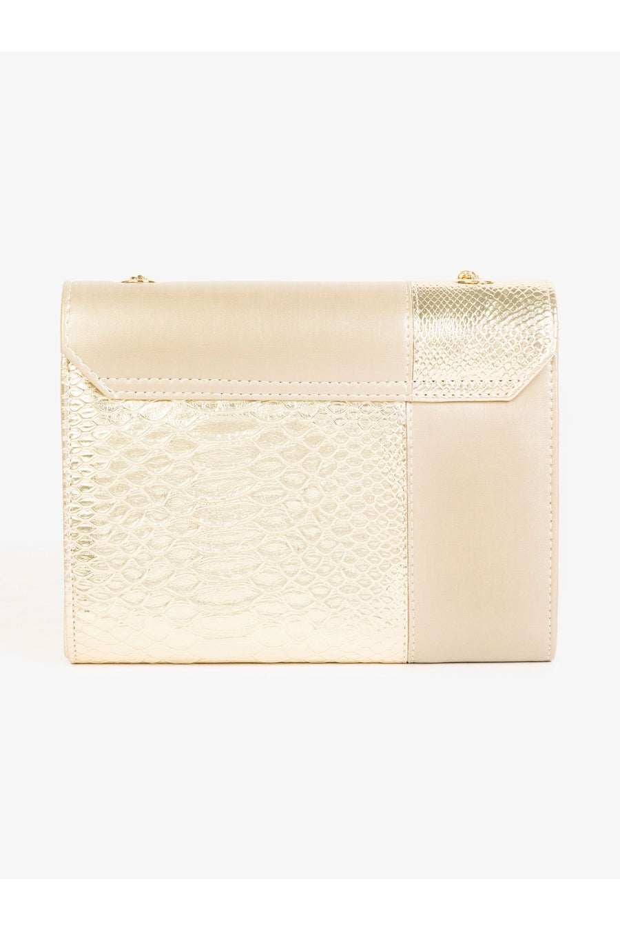 Chic Two-Tone Clutch For Everyday Elegance And Luxe Rexine Finish