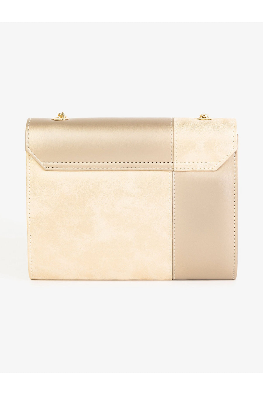 Stylish Two-Tone Leather Clutch For Nights Of Glamour