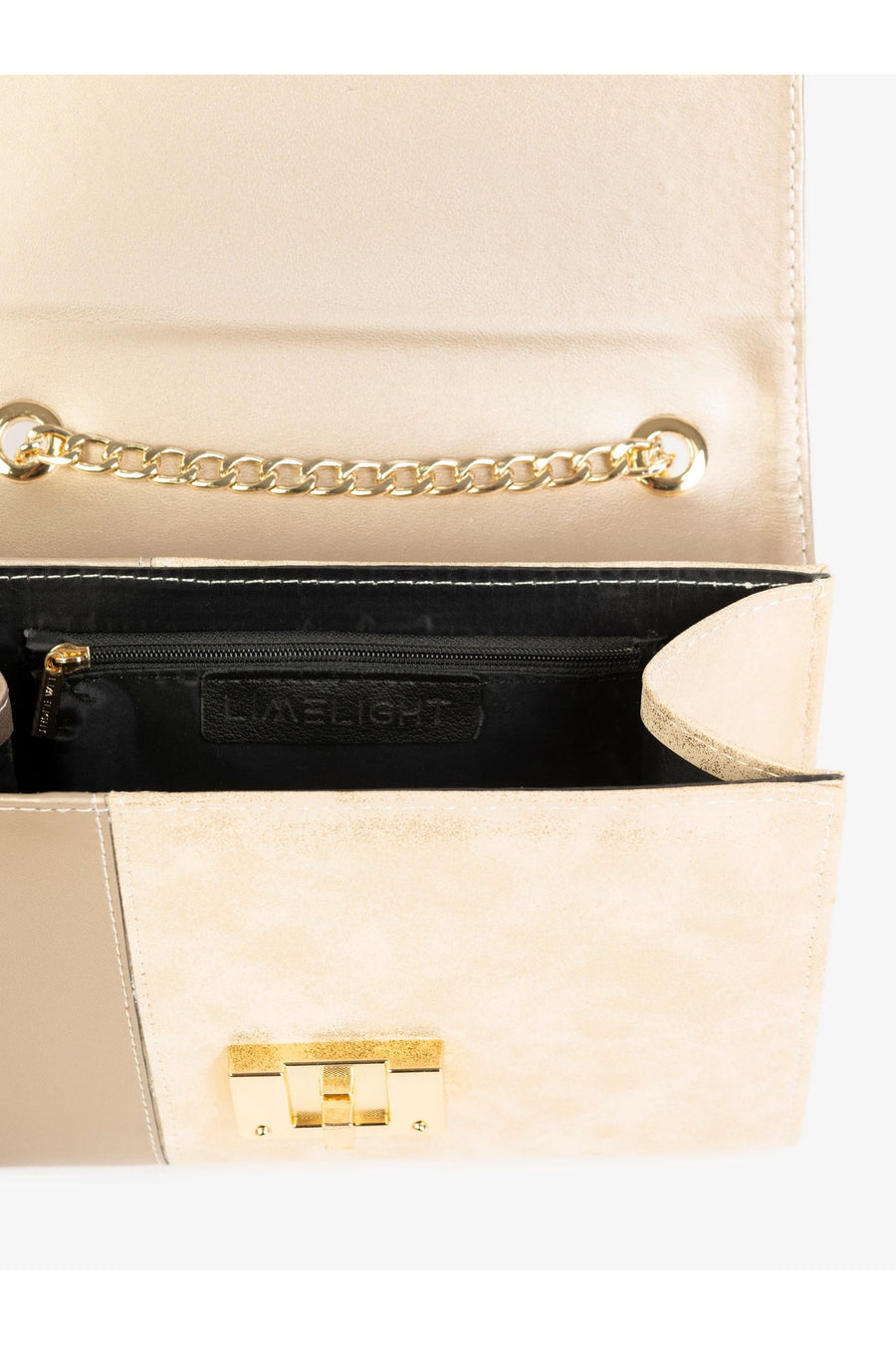 Stylish Two-Tone Leather Clutch For Nights Of Glamour