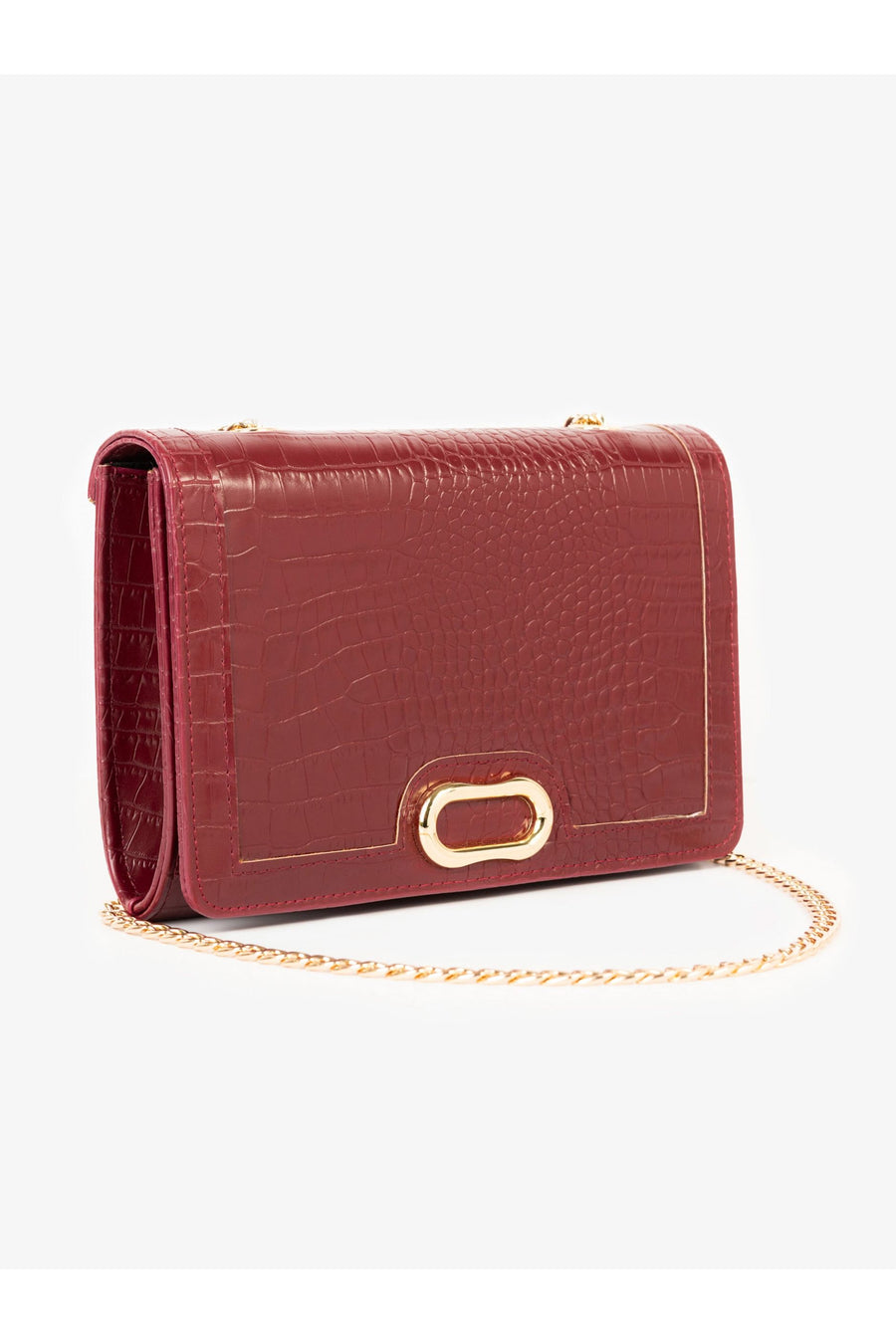 Elegant Textured Clutch For Every Occasion In Rich Maroon