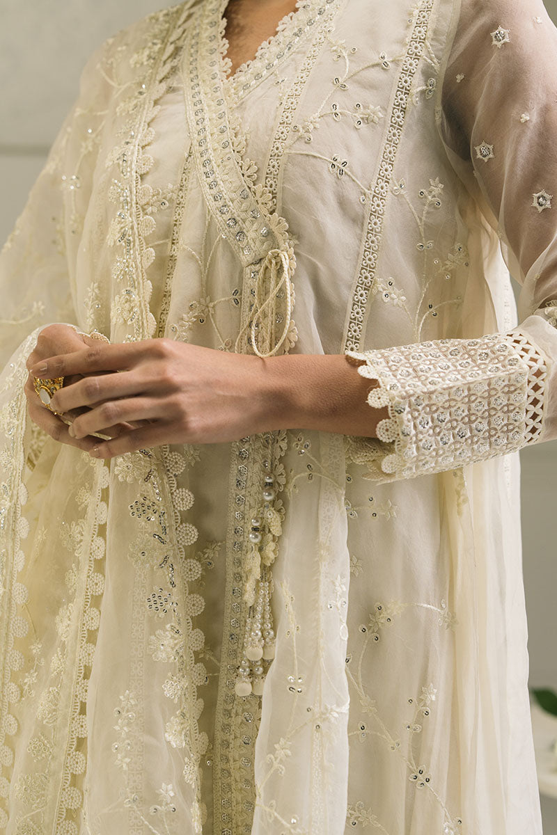IVORY BLOOM-3 PC (SHIRT, DUPATTA & TROUSER) - Pehnaawaa
