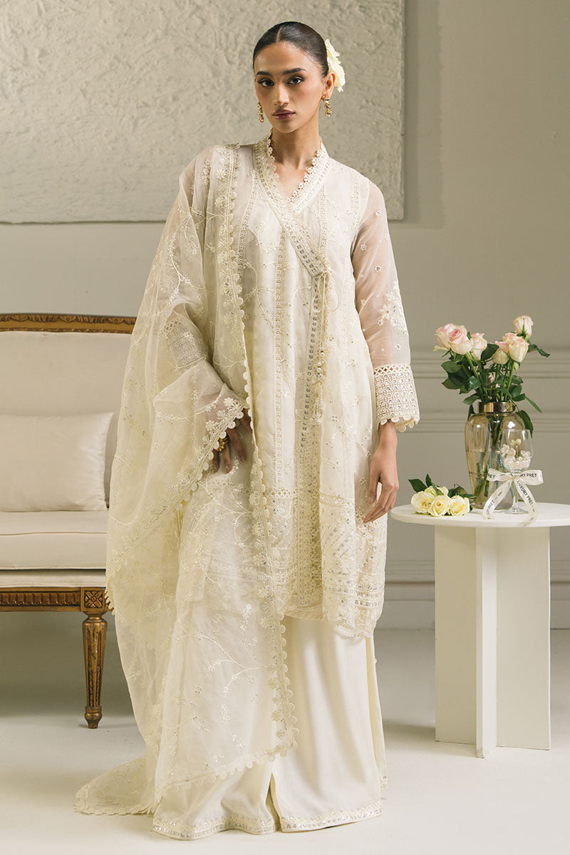 IVORY BLOOM-3 PC (SHIRT, DUPATTA & TROUSER) - Pehnaawaa