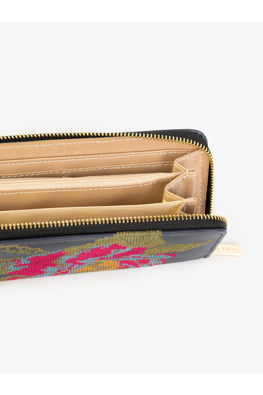 Elegant Embroidered Leather Wallet For Everyday Use