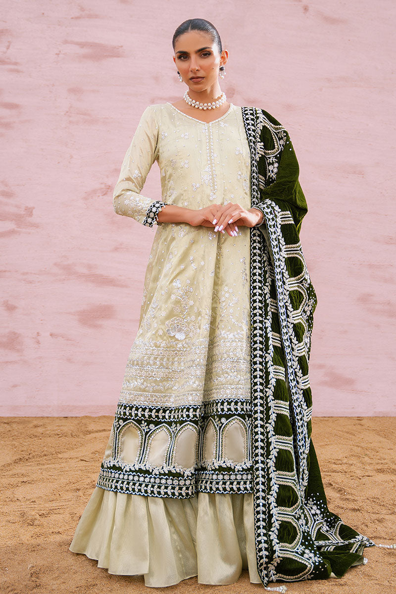 MIRAGE AURA-3PC TISSUE EMBROIDERED PRET - Pehnaawaa
